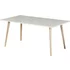 FINORI Esstisch Tisch Göteborg in matt weiß und Sonoma Eiche Küchentisch mit Massivholz 160 x 90 cm