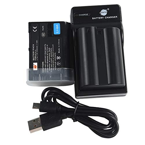 DSTE EN-EL15 Li-Ionen Batterie (2-Pack) und Micro USB Ladegerät Anzug Kompatibel für Nikon D500 D600 D610 D750 D800 D800E D810A D850 D7000 D7100 D7200
