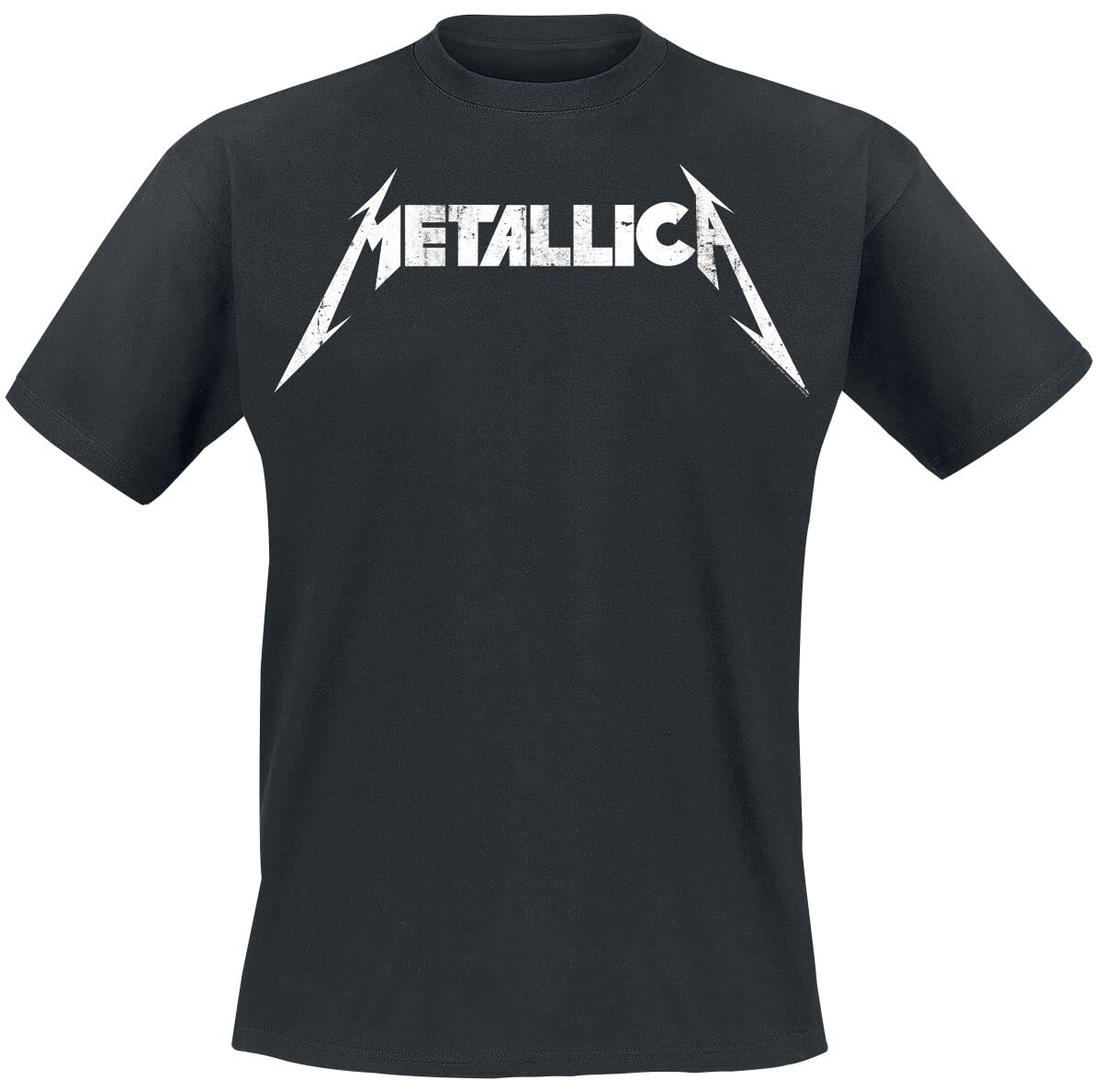 Metallica Textured Logo Männer T-Shirt schwarz XXL 100% Baumwolle Band-Merch, Bands