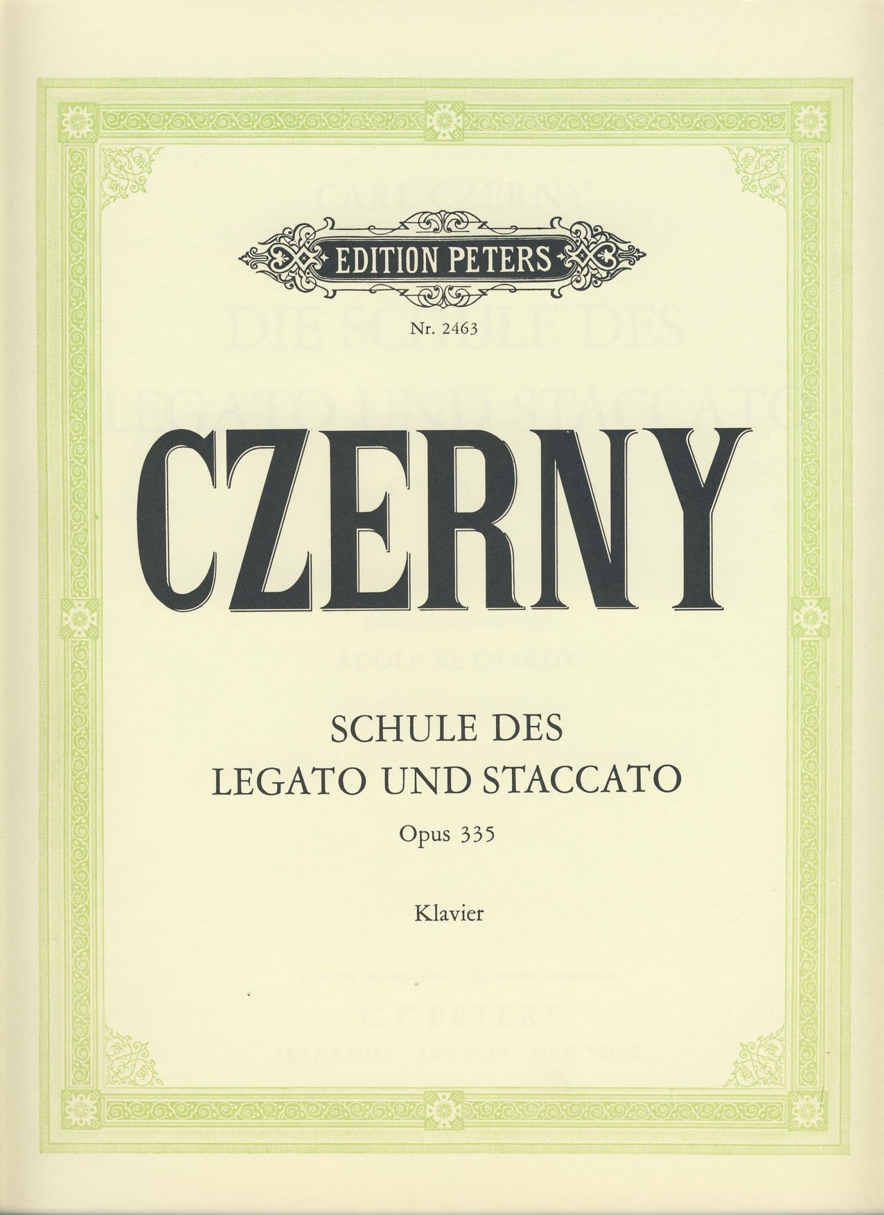 CZERNY - Op. 335 Escuela del Legato y Staccato para Piano (Ruthardt)