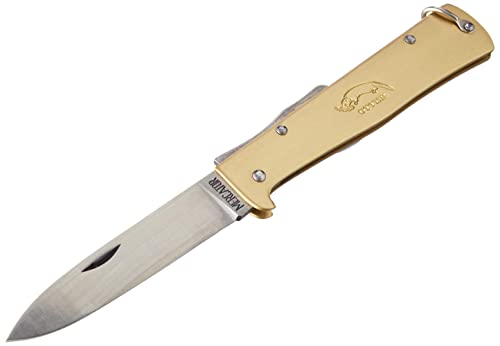 Otter 01OT013 Unisex – Erwachsene Messer Mercator Messing Taschenmesser, beige, 19,5 cm