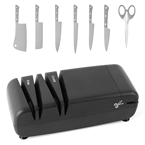 Elektrischer Messerschärfer, 2-stufiger Messerschärfer Elektrisch für zu Hause, Multifunktionsmesser Scherenschleifmaschine