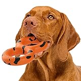 Goughnuts â€“ praktisch unverwüstlich, es Hundespielzeug zum Ziehen mit groÃŸen Hunden von 13,3-70 kg â€“ natürliches, robustes Gummi für aggressive Kauer, Orange