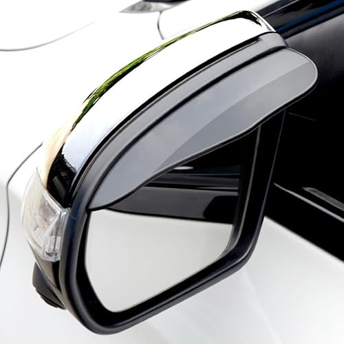 WAIKUB 2 Stück Auto Rückspiegel Regenschutz, für Benz A AMG V EQE GLC Coupe E PHEV Maßgeschneidertes Zubehör für Rückspiegel-Regenaugenbrauen-Rückspiegelabdeckungen,B