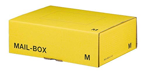 Ropipack Mailbox Versandkarton Versandbox wiederverschließbar Gelb 331 x 241 x 104 mm M - 20 Stück