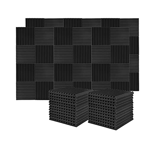 Tlily 60 Stück Studio-Schaumstoff zur Schalldämmung, für Schalldämmung von Wänden, 2,5 x 30 x 30 cm