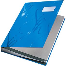 LEITZ® Design-Unterschriftenmappe 5745, 18 Fächer, Karton, blau