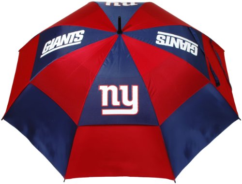 Team Golf NFL 62 Zoll Golf Regenschirm mit Schutzhülle Doppeldach Windschutz Design Auto Open Button New York Giants