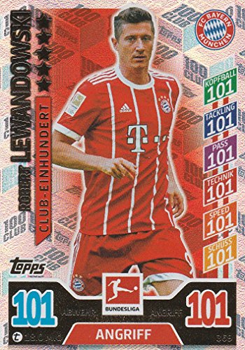 369 - Robert Lewandowski - Bayern München - Club-Einhundert (Topps Match Attax Bundesliga 2017/2018)