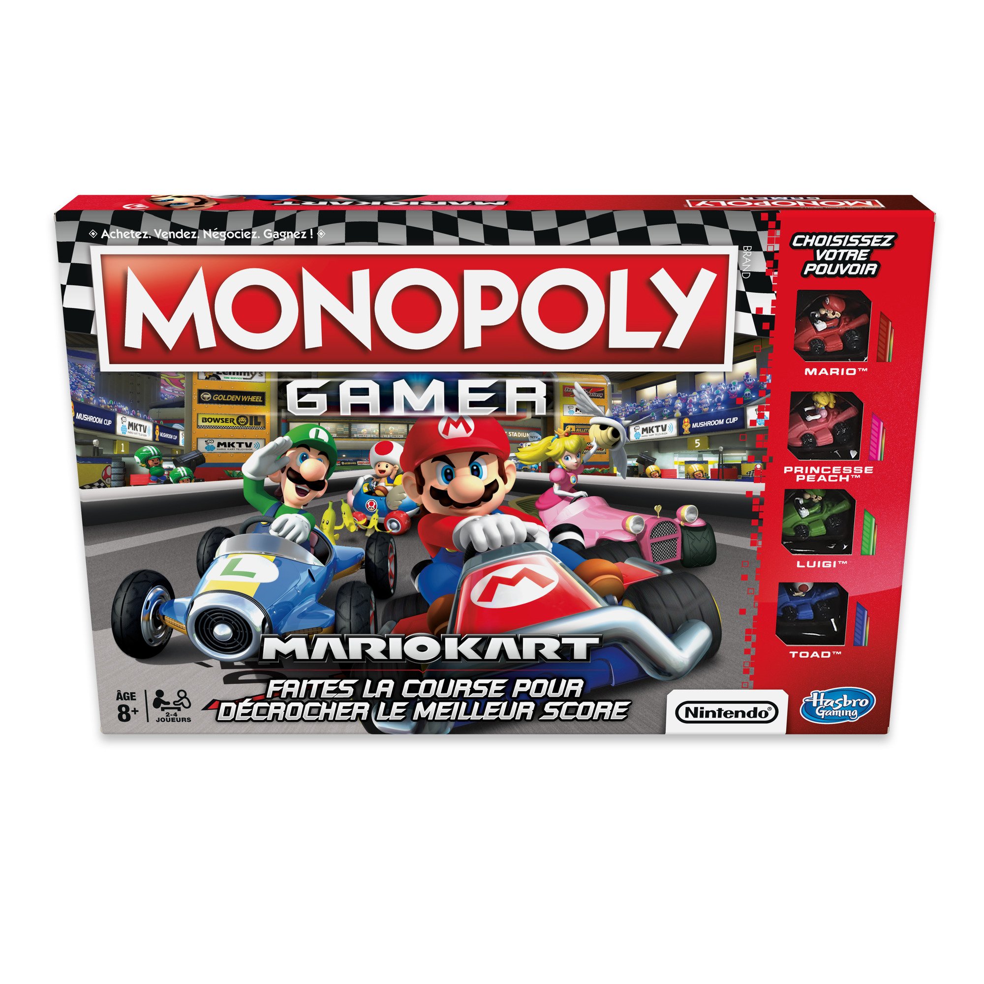 Monopoly – Gesellschaftsspiel Gamer Mario Kart – französische Version