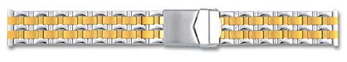 Eichmüller 18mm Bicolor Edelstahl Glieder Armband mit Sicherheitsverschluss