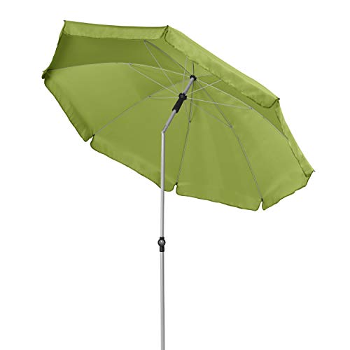 Doppler GS Active ca. 200/8tlg. - Kurbel Sonnenschirm für Balkon oder Garten - Regenabweisend - Knickbar - ca. 200 cm - Fresh Green