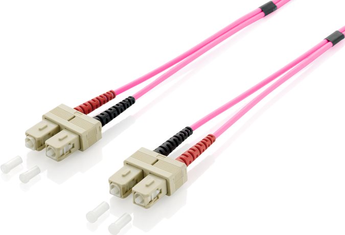 Equip Pro - Patch-Kabel - SC multi-mode (M) bis SC multi-mode (M) - 20 m - Glasfaser - 50/125 Mikrometer - OM4 - halogenfrei - violett