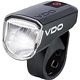 VDO Unisex – Erwachsene 40010 Frontlicht für Fahrrad, schwarz/weiß, Einheitsgröße
