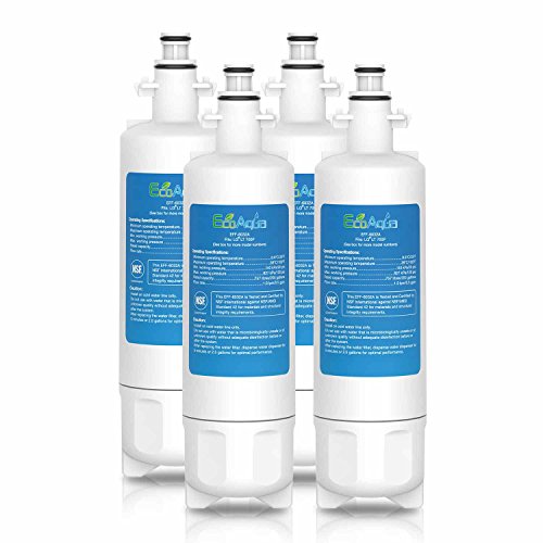 EcoAqua EFF-6032A Kühlschrank Wasserfilter Kompatibel mit LG ADQ36006102, ADQ36006101-S, ADQ36006101, LT700P, APF-1400, CLCH106, HDX FML-3, Kenmore 46-9690, Kenmore 79572032110, LP-1400P, NV-120A (4)