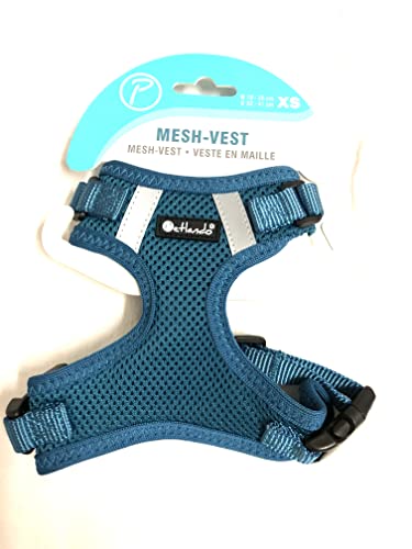 Petlando Brustgeschirr Mesh-Vest Petrol XS (Halsumfang 18-26 cm, Brustumfang 32-41 cm)