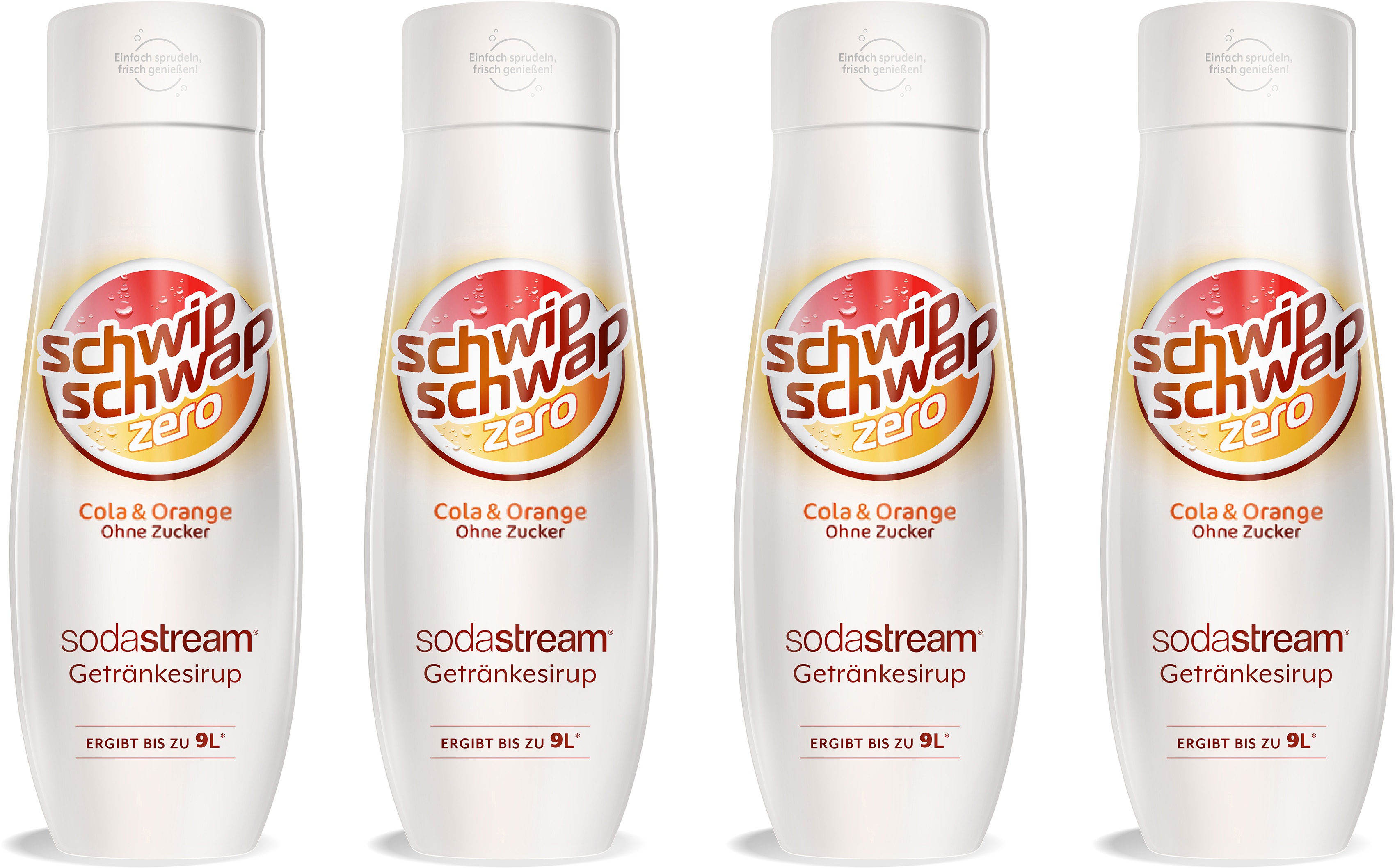 SodaStream Getränke-Sirup, SchwipSchwap (Cola & Orange), ohne Zucker, (4 Flaschen)