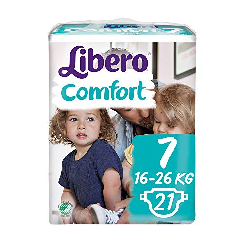 Libero Comfort 7 Baby-Windeln, 16-26 kg, 6 Packungen mit je 21 Stück