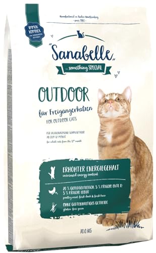 Sanabelle Outdoor | Katzentrockenfutter für ausgewachsene Katzen (ab dem 12. Monat) | besonders geeignet für Freigängerkatzen mit erhöhtem Bewegungsumfang | erhöhter Energiegehalt