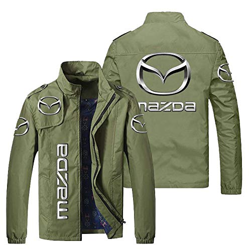 Outwear Herrenjacke - Mazda 3D Prin Jacken Stehkragen Business Casual Teenager Jacken Winddicht Radfahren Jersey D-Large