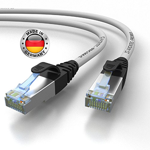 AIXONTEC 35m CAT 7 Profi-Netzwerk-LAN-kabel-Grau Cat6a Profi-Patchkabel SFTP (Pimf) 10 Gigabit Kat7-LANKabel HIGHEND Cat7 S/FTP flex Powerlan-kabel