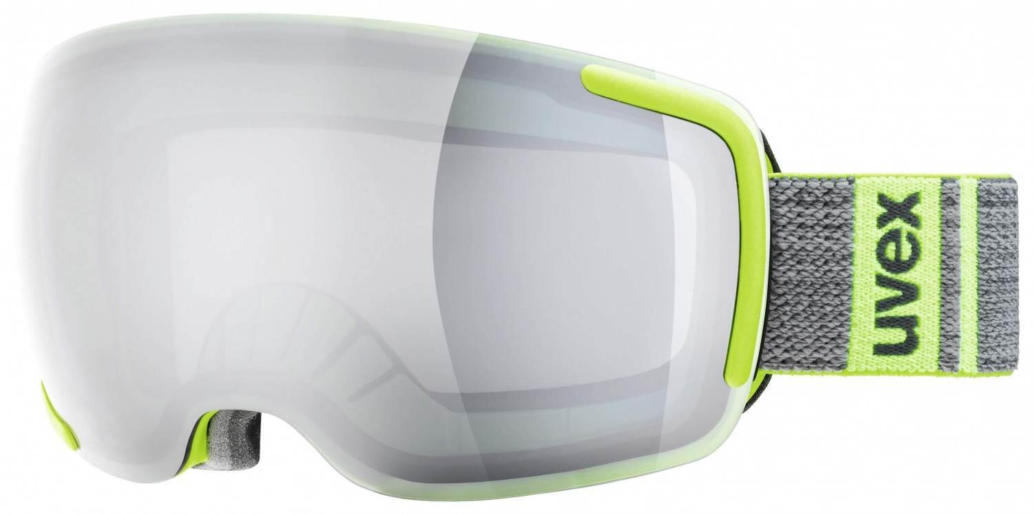 Uvex big 40 litemirror skibrille (farbe: 7026 lime mat, litemirror silver clear)