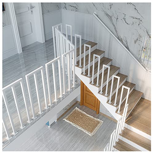家具 U-förmiges Treppengeländer Outdoor-Handlauf aus Metall rutschfeste Stützstange für den Innenbereich Sicherheitszaun für Villa-Stufen （1 Pcs）(Size:95cm/3.1 ft,Color:Weiß)