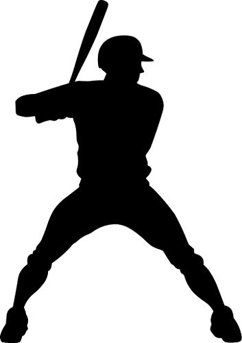 Wandtattoo Baseball Spieler – Sport – in verschiedenen Größen erhältlich schwarz Gr. 55 x 80