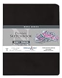 Stillman & Birn Nova Series Skizzenbuch mit Softcover, 20,3 x 25,4 cm, 150 g/m² (schwer), graues Papier, mittelkörnige Oberfläche
