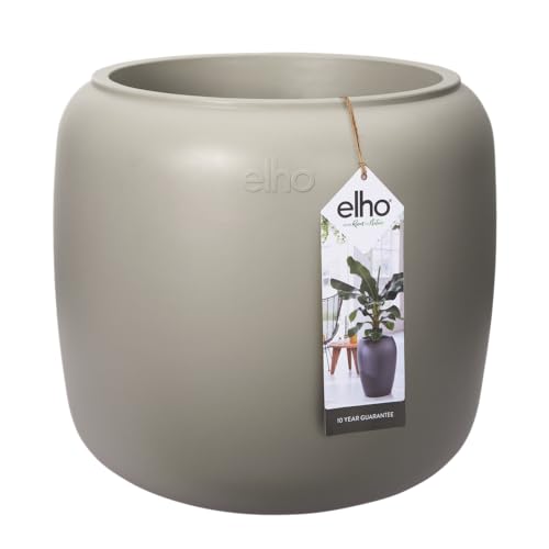 Elho Pure Beads 40 - Übertopf für Innen & Außen - Ø 39.2 x H 34.9 cm - Beige/Balanced Beige