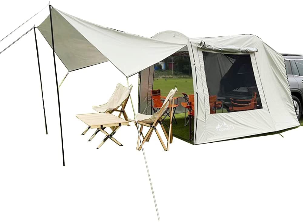 Sport Tent- SUV Zelt Heckklappe Auto Heckzelt Autozelt Vorzelt für Camping Universelles Mehrzweck-Zelt freistehendes Campingzelt Markisen Schatten Anbauzelt (Außenzelt)