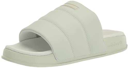 adidas Originals Damen Adilette Essential Slide Sandale, Leinen-Gr n/Leinen-Gr n/Leinen-Gr n, 38.5 EU