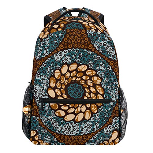 Oarencol Fashion African Traditional Tribal Bohemian Super Wax Rucksack Bookbag Daypack Travel School College Bag für Damen Herren Mädchen Jungen