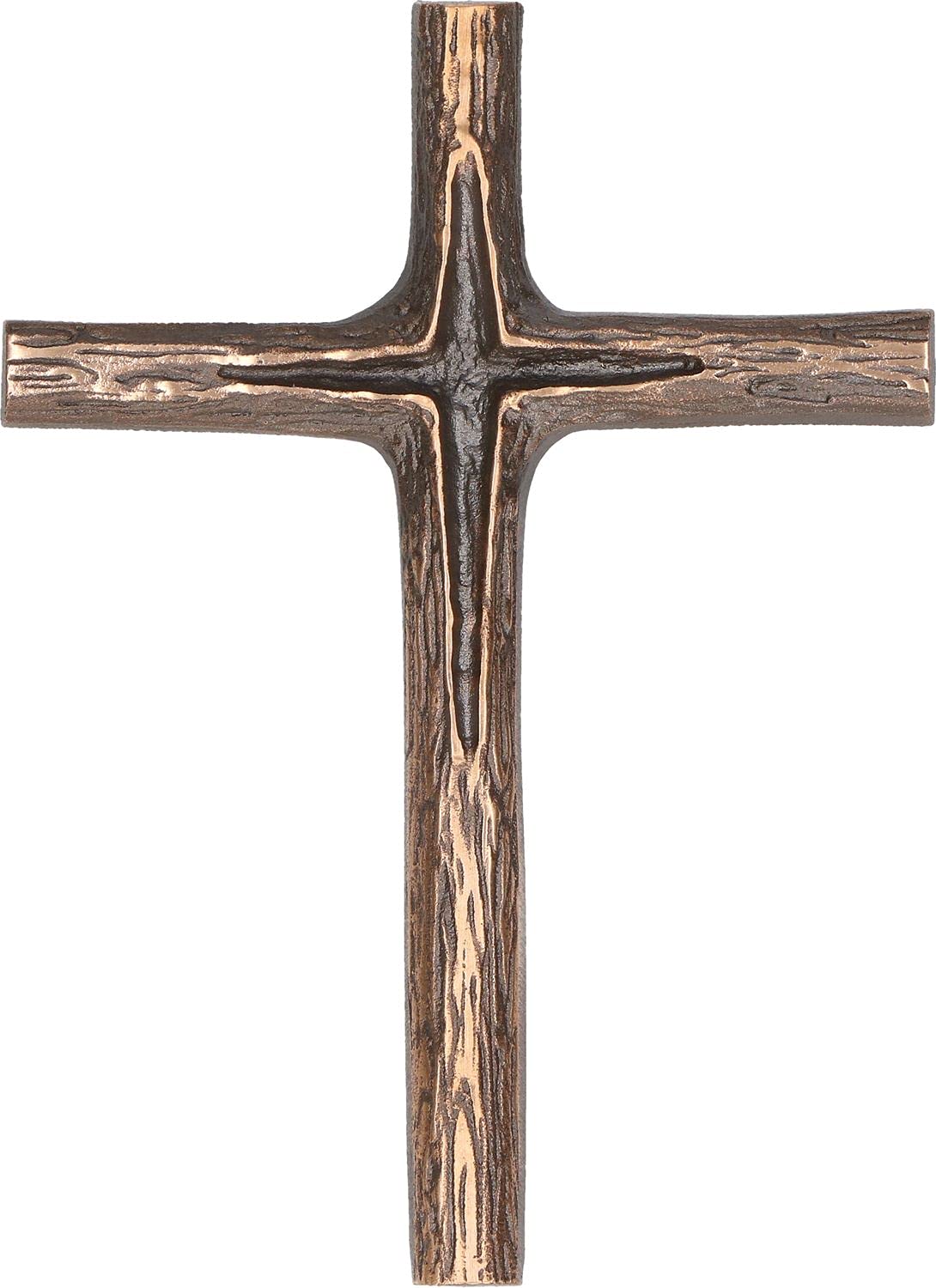 Wandkreuz Kreuz aus Bronze dunkel patiniert 11 cm Kruzifix Schmuckkreuz