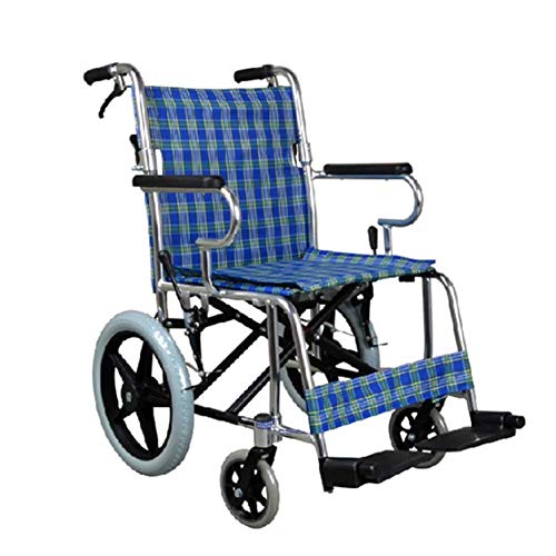 Rollstuhl, einfacher, leichter, zusammenklappbarer Rollstuhl für ältere Menschen, Behinderte, die Erwachsenenbedarf fahren, tragbar