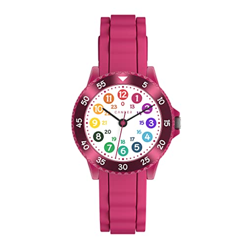 Cander Berlin MNA 1630 M Kinderarmbanduhr Kinderuhr Armbanduhr für Mädchen Lernuhr pink rosa wasserdicht