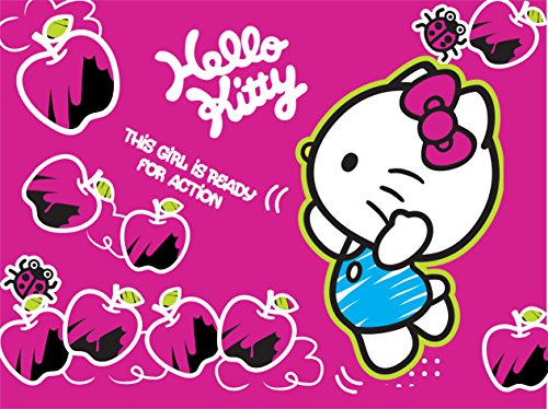 AG Design FTxxl 1474 Hello Kitty, Papier Fototapete Kinderzimmer- 360x255 cm - 4 teile, Papier, multicolor, 0,1 x 360 x 255 cm