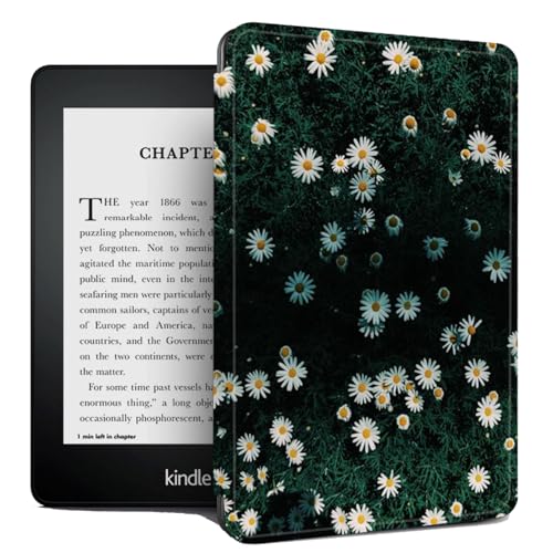 Hülle Für 6,8 Zoll Kindle Paperwhite 11. Generation 2021 – Premium-Pu-Leder-Buchcover Mit Automatischer Wake/Sleep-Funktion Für Kindle Paperwhite 2021 Signature Edition E-Reader, Grünes Gänsebl