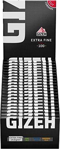 Gizeh Black Extra Fine Zigarettenpapier (20x100) 14qm Flächengewicht