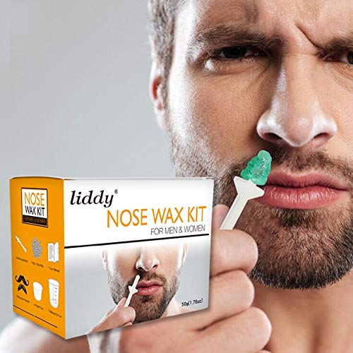N/Y Papierfreies Nasenwachs Kit 50 g für Männer und Frauen, Nasenhaarentfernungs Nose Wax Kit, sicher, einfach, schnell und schmerzfrei