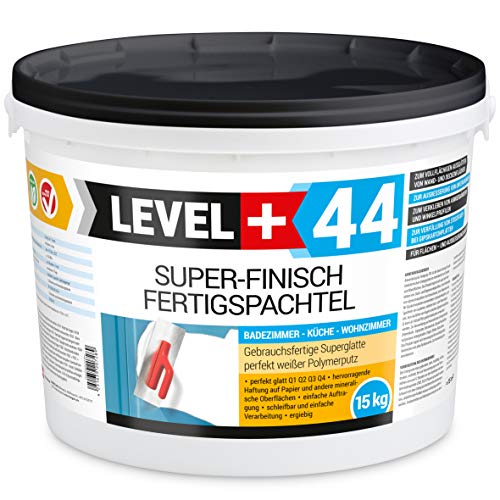 Super Finish Spachtel 15kg Fertigspachtel Q4 Perfekt Glätt Flächen Füll für Küche Bad Wohnzimmer RM44