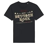 100% Deutschrock - Vintage 100% Deutschrock Original est 2016" Girl-Shirt schwarz, Größe: XL