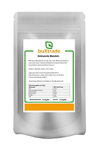 4x 500 g | Gebrannte Mandeln | karamellisiert | Zimt | Zucker | Jahrmarkt | Mandelkerne | Buxtrade