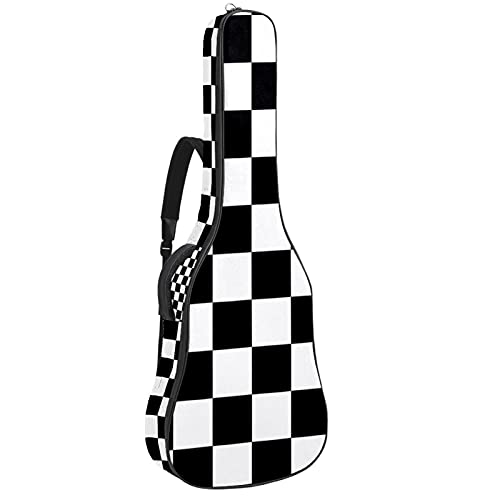 Gitarrentasche Klassisch Schwarz Weiß Gig Bag Für Akustische Klassische Elektrische 40 41 Zoll Gitarre Tasche wasserdichte Guitar Bag