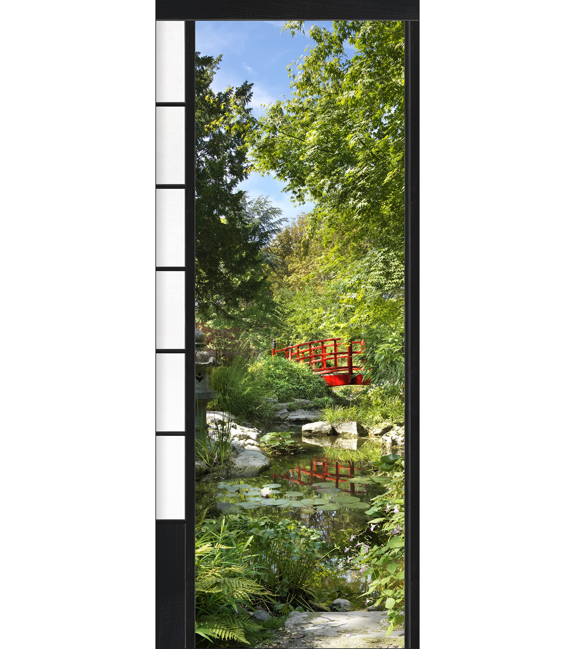 PLAGE 141020 Aufkleber für Türen-Japanischer Garten, 204 x 83 cm