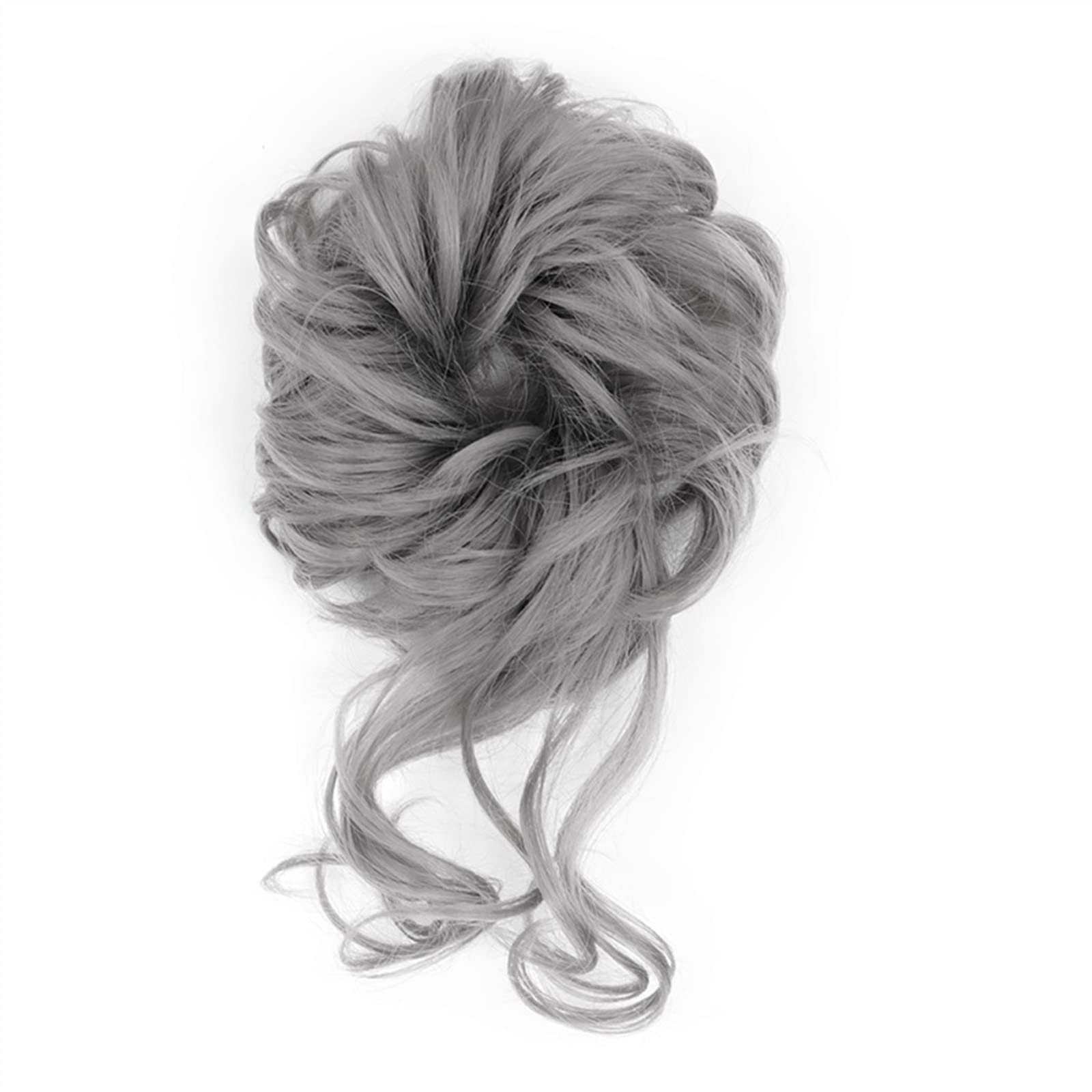 Haarteil Haargummi Synthetischer Haarknoten, unordentlicher Chignon mit Quasten, Pferdeschwanz, Haarverlängerungen, Wellenknoten for Frauen, elastisches Gummiband, Haargummis Haarteil Hochsteckfrisure
