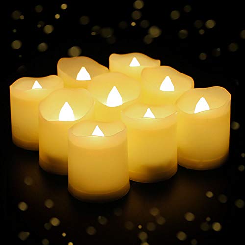 YAOBLUESEA 27er LED Kerzen Teelicht Kerze Flammenlose mit Fernbedienung Batterien Kerze LED Kerze mit Timer Fernbedienung Batterien für Weihnachtsdeko Hochzeit Geburtstags Party Milchig