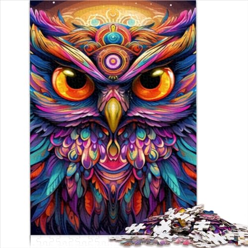 Fantasy Art Owl Collection Puzzle 1000 Teile für Erwachsene und Kinder von Holzpuzzle für Erwachsene Kinder ab 14 Jahren Heimdekoration Puzzlespielzeug 1000 Stück (50 x 75 cm)