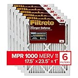 Filtrete 17,5 x 23,5 x 1, AC Ofenluftfilter, MPR 1000, Micro Allergen Defense, 6er-Pack (genaue Maße 17,19 x 23,19 x 0,81)