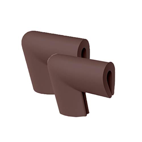 AnSafe Tischkantenschutz (2 Packungen), U-Typ for Glastischecken Sicherheit Schutz (3 Farben Optional) (Color : Brown)